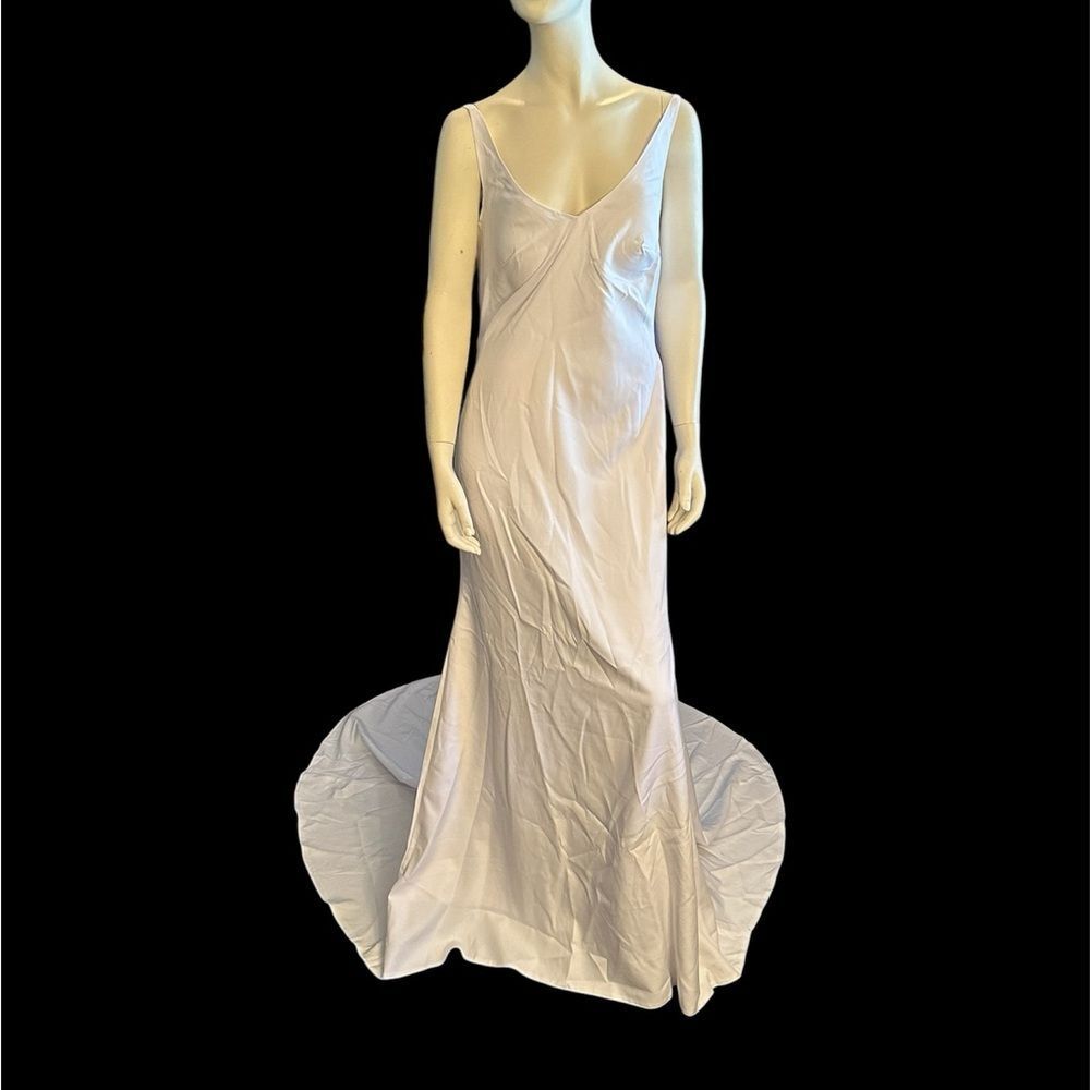 Miss Veil Sleek Contemporary Wedding Dress White (See Measurements) NWT